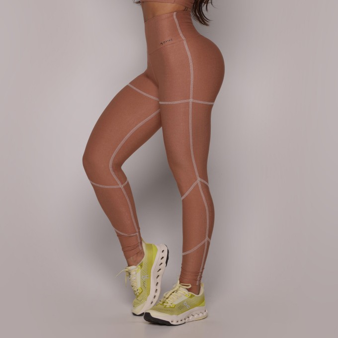 LEGGING PUMP EMPINA BUMBUM GLOSSY CANELA