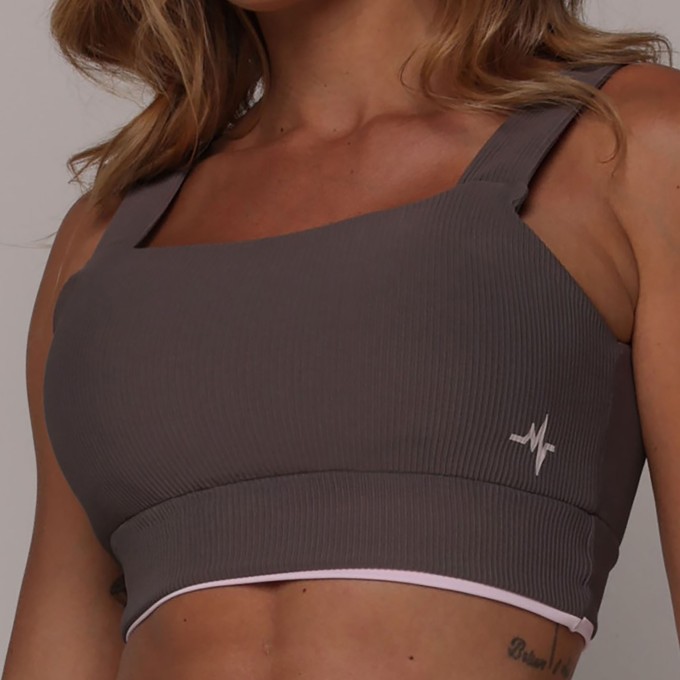 TOP FAIXA JACQUARD CANELADO CHUMBO