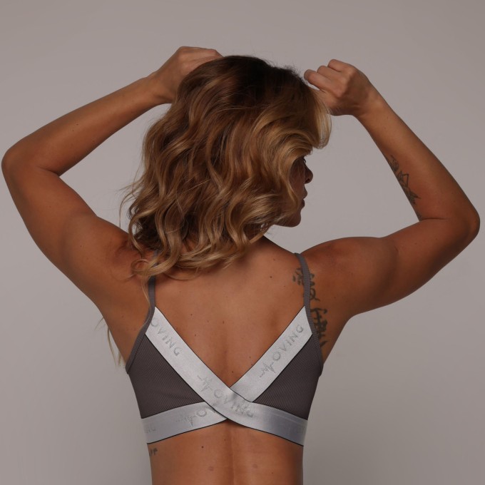 TOP MILANO JACQUARD CANELADO CHUMBO