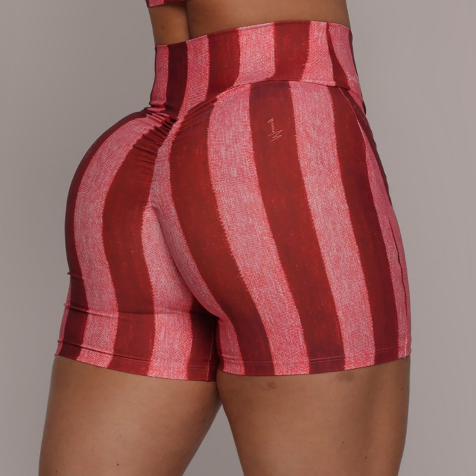 SHORT-SAIA FUNNY EMPINA BUMBUM CERISE EXCLUSIVO