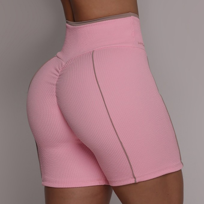 SHORT CAPADÓCIA EMPINA BUMBUM JACQUARD CONFORT ROSA CHICLETE
