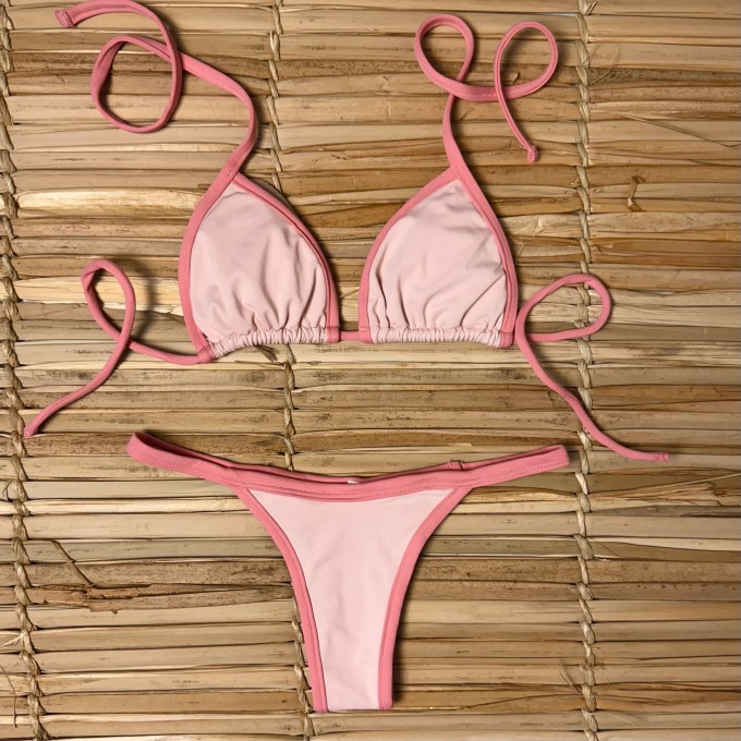 BIQUÍNI CORTININHA BLUSH COM ROSA SECO