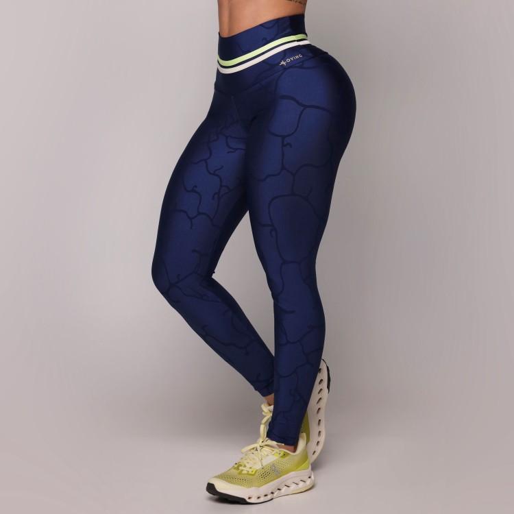 LEGGING EMPINA BUMBUM JACQUARD ROOT MARINHO