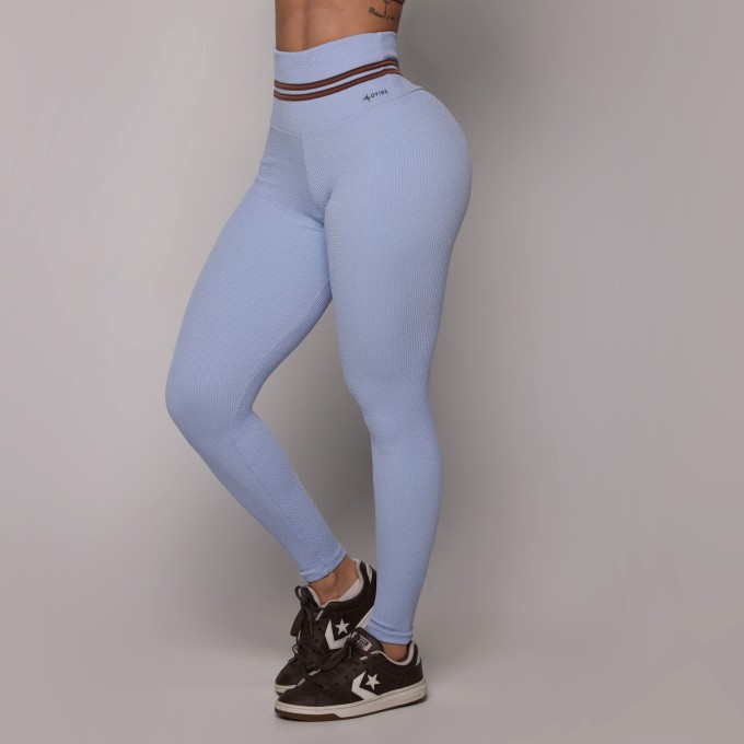 LEGGING HEART JACQUARD CONFORT AZUL CELESTE