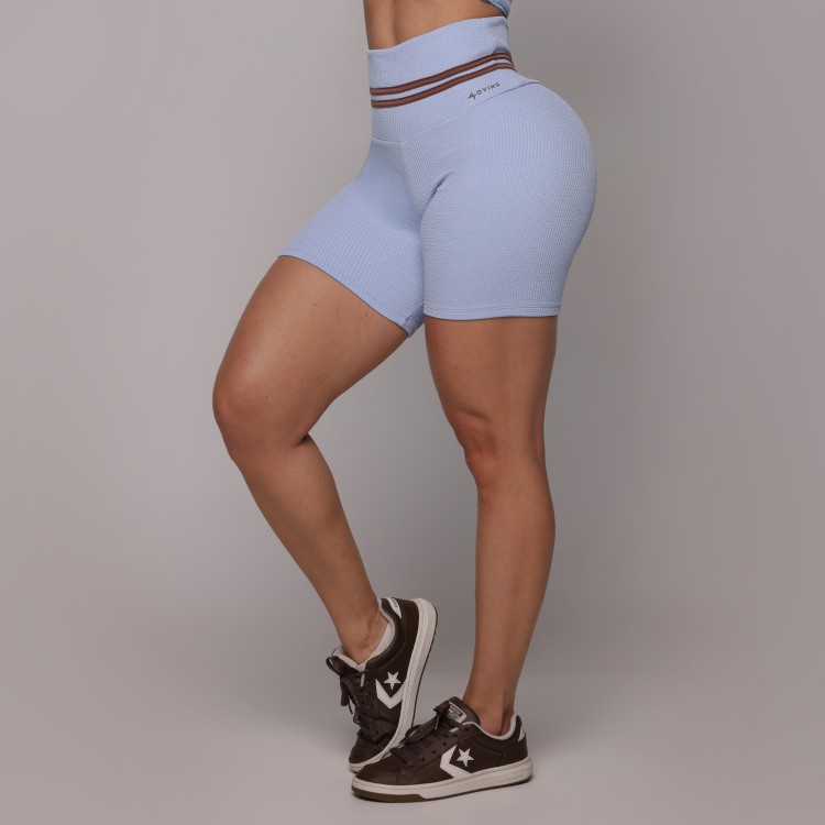SHORT EMPINA BUMBUM JACQUARD CONFORT AZUL CELESTE