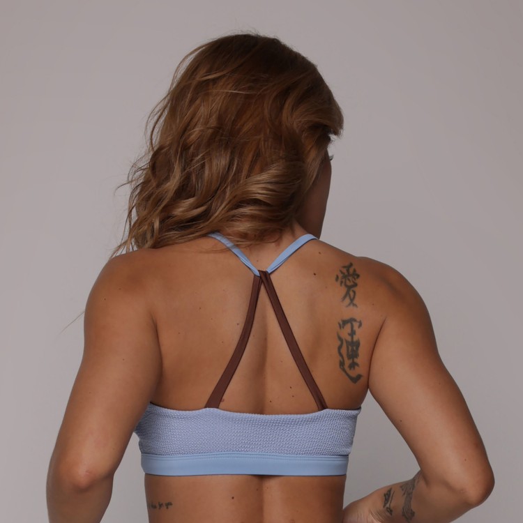 TOP CAPRI JACQUARD CONFORT AZUL CELESTE