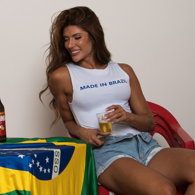 BODY SAMBA DUPLA-FACE BRANCO E AZUL