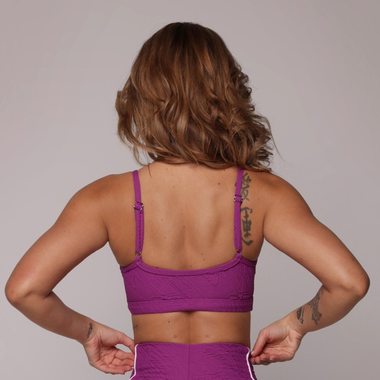 TOP HOPE JACQUARD GRAFIATO MALVA
