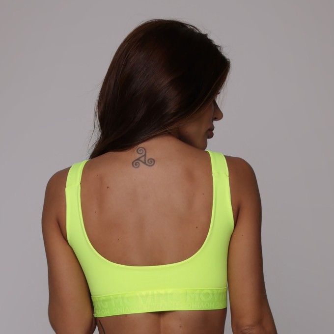 TOP FAIXA COM ELÁSTICO AMARELO NEON
