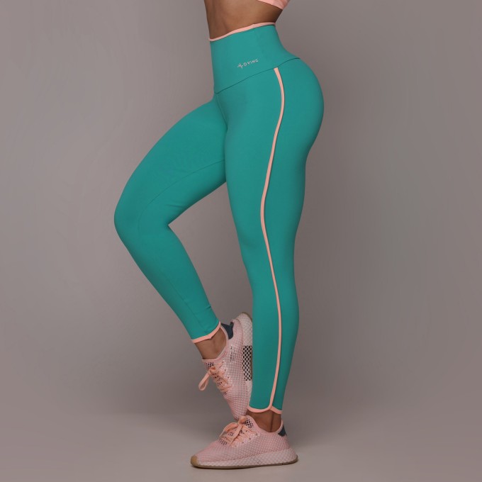 LEGGING LIVE BICOLOR EMPINA BUMBUM TURQUESA
