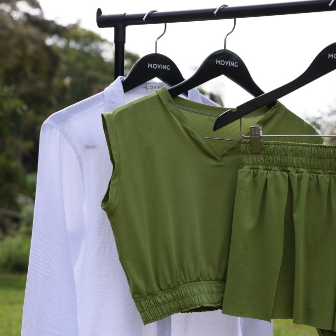 CROPPED MATCH VERDE OLIVA BIOAMIDA
