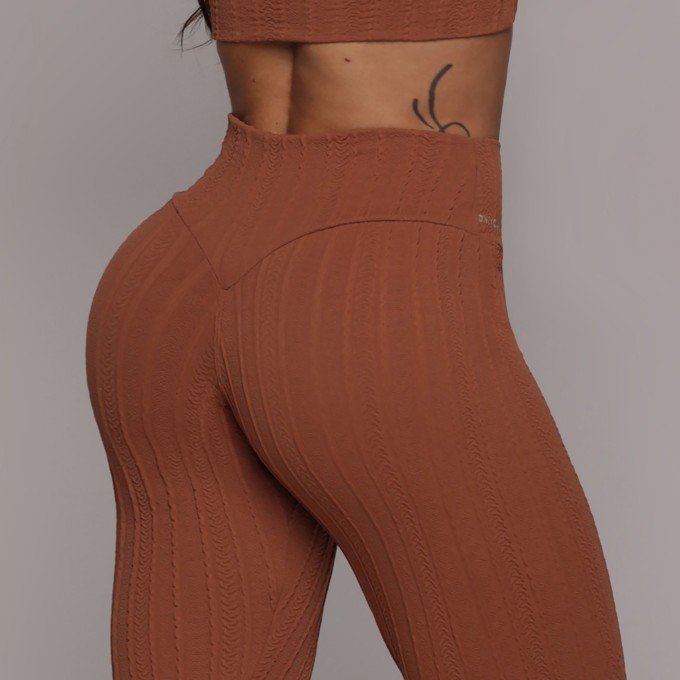 LEGGING HEART JACQUARD BRAID CARVALHO
