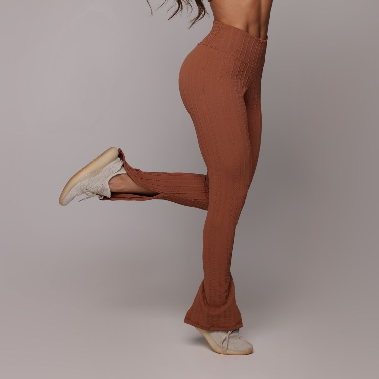 LEGGING FENDA JACQUARD BRAID CARVALHO