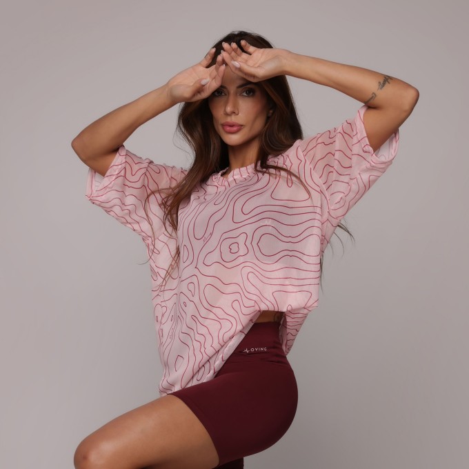 CAMISETA BASICA OVERSIZED DE TULE MARANGONI EXCLUSIVA