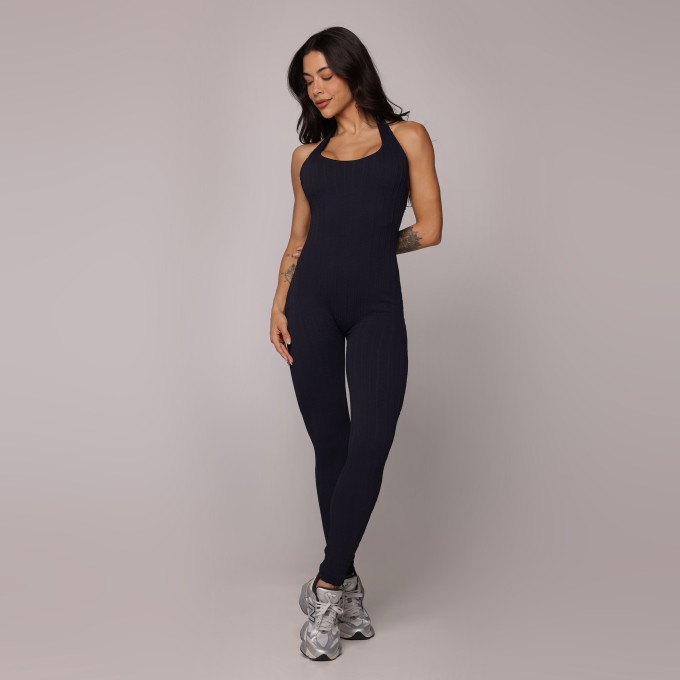 MACACÃO PARTENON JACQUARD BRAID  PRETO