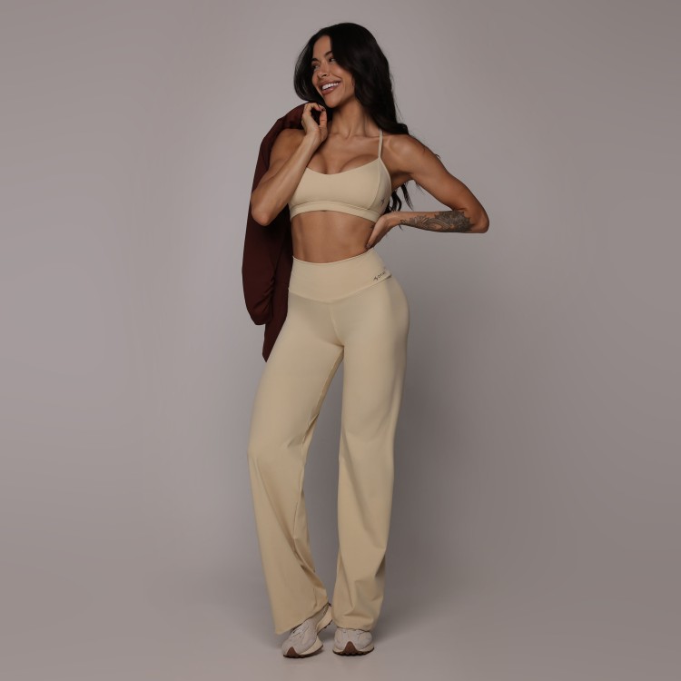CALÇA WIDE LEG VANILLA