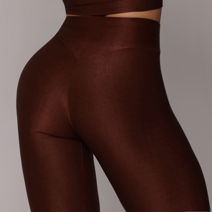 LEGGING FENDA GLOSSY COFFEE