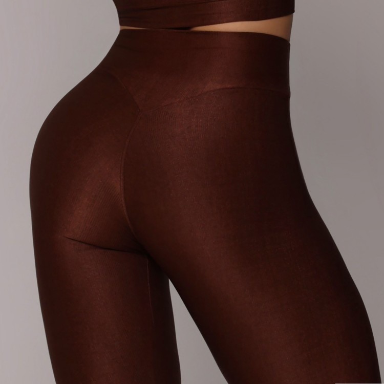 LEGGING FENDA GLOSSY COFFEE
