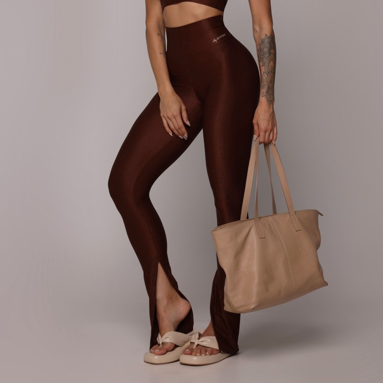 LEGGING FENDA GLOSSY COFFEE
