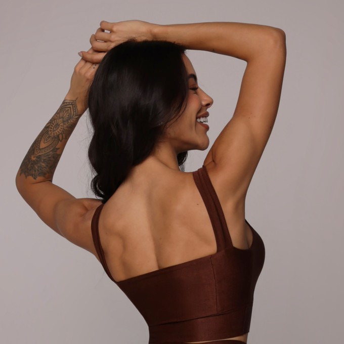 TOP ÍRIS GLOSSY COFFEE