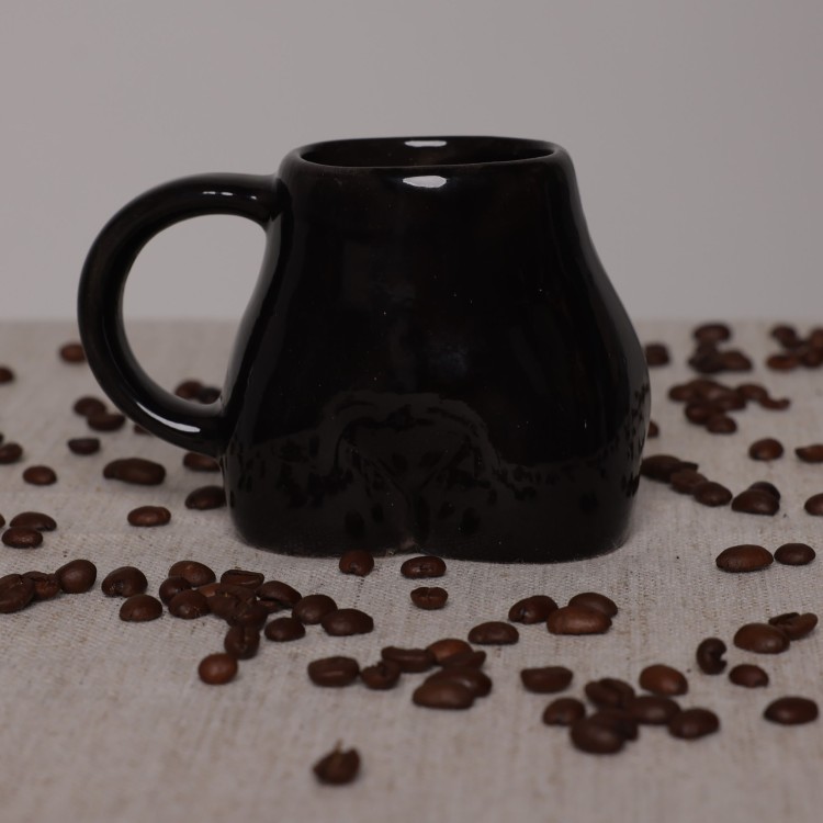 CANECA PUMP PRETA CERÂMICA