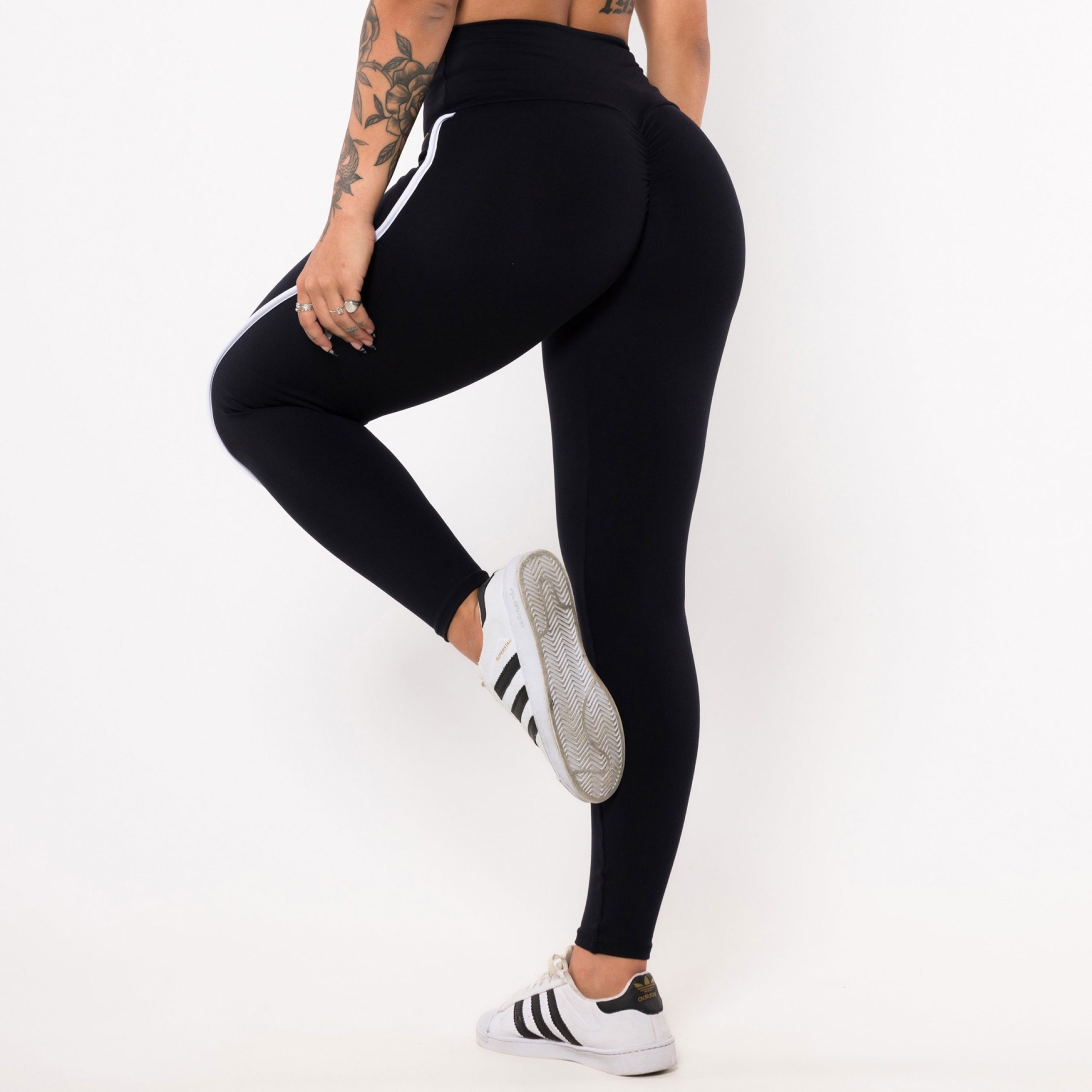 Legging preta discount e branca